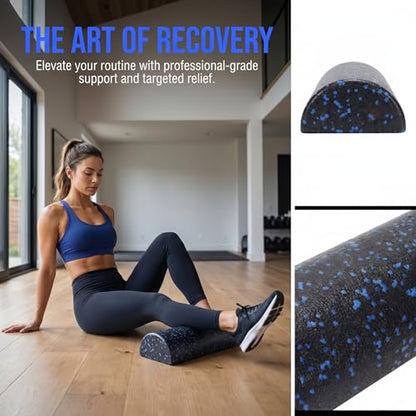 Half Foam Roller, Half Round Massage Roller for Yoga, Pilates Muscle Relaxation and Exercise