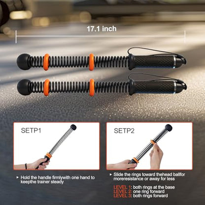 Ropeless Battle Ropes - Adjustable Weight Ropeless Battle Ropes for Home Gym, Portable Cordless Workout Fitness Equipment for Strength Building, HIIT and Low-Impact Aerobic Training for Men & Women