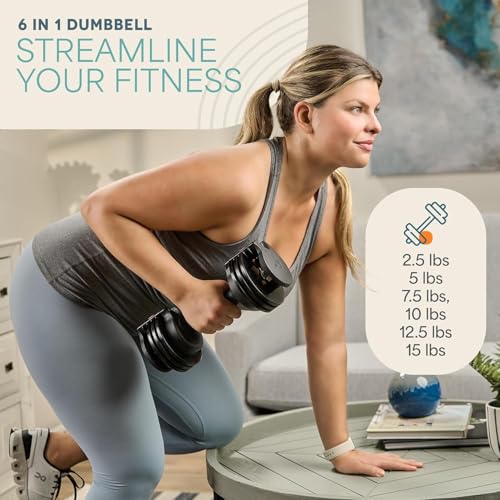 Lifepro Adjustable Dumbbells & Weights for Home Gym, Quick-Adjust - color: Black & Orange