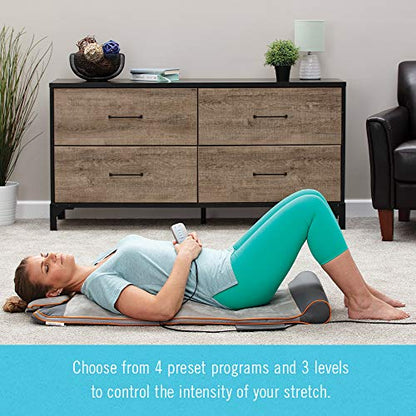 Homedics Yoga Fitness Back and Lumbar Stretching Mat with Air Compression and 3 Levels of Intensisty, Silver - style: Standard