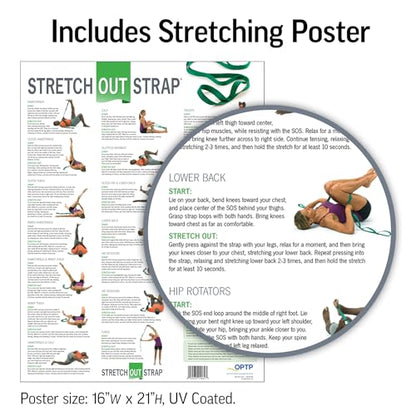 OPTP The Original Stretch Out Strap with Exercise Poster – Made in the USA