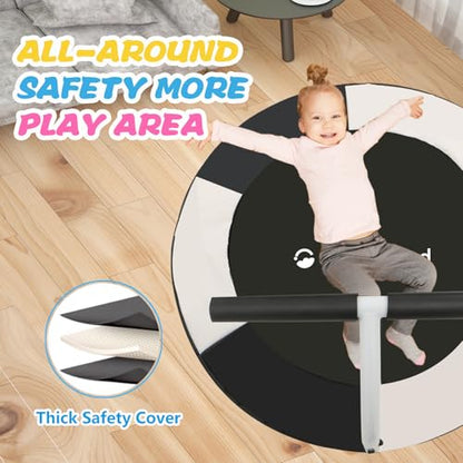 36'' Toddler Trampoline, Indoor Outdoor Kids Trampoline for Ages 1-6, Mini Trampolines for Kids