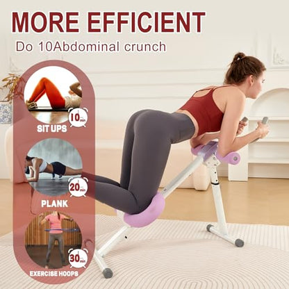 AB Workout Machine,Abdominal Core Trainer at Home Gym,Abs Crunch Exercise Equipment,Ab Roller Wheel for Men and Women