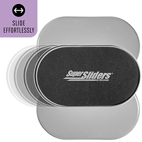 Super Sliders4744095N Reusable XL Heavy Furniture Sliders for Carpet- Quickly and Easily Move Any Item, 9-1/2" x 5-3/4' Gray (4 Pack)