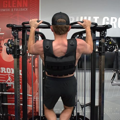 Gronk Fitness Weighted Vest | Heavy Duty Workout Vest for Men & Women | Adjustable Weight Vest for Strength Training, Calisthenics, Functional Fitness, Running & Conditioning - size: 45 LBS