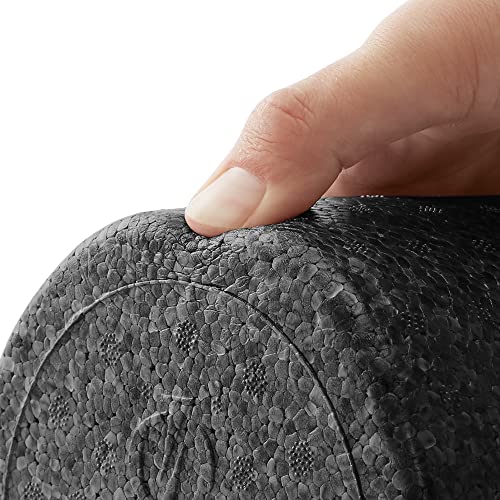 Philosophy Gym 12" High-Density Foam Roller for Exercise, Massage, Muscle Recovery - Round, Black - color: Black, size: 12 Inch