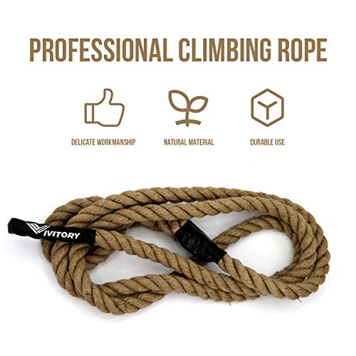Gym Fitness Training Climbing Ropes, Workout Gym Climbing Rope, Home Training and Fitness Workouts,1.5'' in Diameter, Available 10, 15, 25, 30 Ft