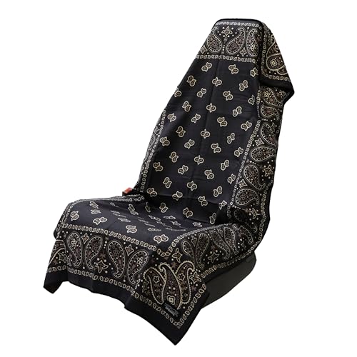 Sprints Athletic Running Towel, Full-Sized, Car Seat Cover - Performance Microfiber (Paisley Probs) - color: Paisley Probs W/ Snaps