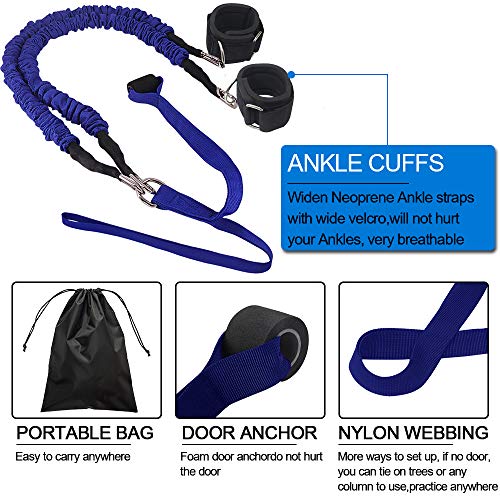 Booty Resistance Band Glute Kickbacks Cable for Legs, Glutes, Abs, Hip Workouts and Baseball Softball Training Bands with Carry Bag