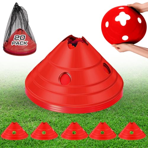 Jumbo Soccer Cones Big Training Disc Cone - color: Red