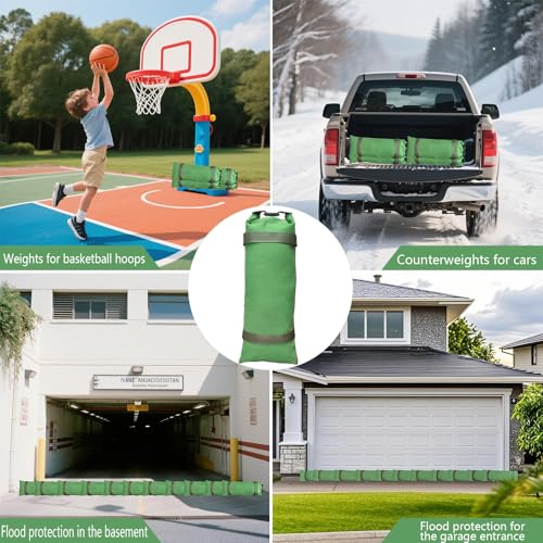 10 Pack Thick Canvas Flood Sandbags w/Handles Convenient for Flood Control