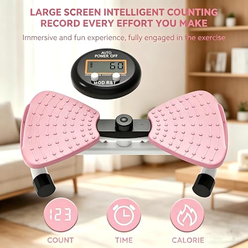 Waist Twister Machine Exercise, Ab Twister Board with the Smart LED Digital Monitor, Abs Workout for Slim Waist and Core Ab Exercise, Noiseless Home Gym Equipment for Women Men