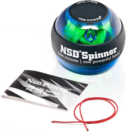 NSD Essential Crystal Spinner Gyro Ball | Grip Strengthener for Forearms, Wrist & Hands | String Start Design, Up to 18,000 RPM | Portable Wrist Trainer & Workout Equipment | Ideal for Desk Workers, Athletes & Musicians