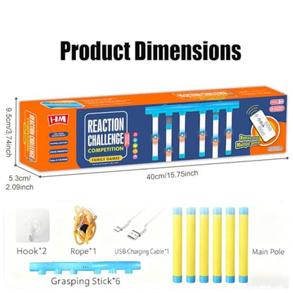 Reflex Game Falling Sticks,Reflex Stick Game,Reflex Challenge Game, Catching Sticks Game, Drop Stick Game,Speed Stick Game, Reaction Time Training, Hand Eye Coordination Training - color: Blue