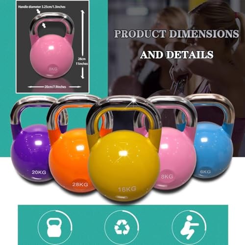 Kettlebell Weights Professional Fitness Competition Kettle Bells, Men's Abdominal Muscle Training Kettle Ball, Suitable for Home/Gym, Sports Equipment(10kg)
