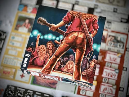 Devir - Rock Hard: 1977 Board Game, Music Industry Strategy Game with Worker Placement, Rock Band Simulation Game for Teens and Adults, Ages 16+, 2–5 Players, 90 Playtime, (English Version)
