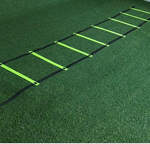 HolaHatha Adjustable Agility Ladder, 20' Sports Training Equipment with 12 Rungs for Speed Fitness - Football, Baseball, Soccer and Running Drills
