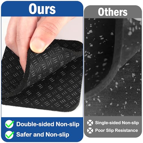 6 Pcs Walking Pad Mat, Treadmill Mat Pads, 4" x 4" x 0.2" Double-Sided Non-Slip Exercise Equipment Mat, High Density Silicone Anti Vibration Pad for Protect Floors, Noise Reduction - size: 4"x4"x0.2" (6PCS)