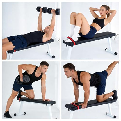 Adjustable Weight Bench, Foldable Flat Incline Decline Workout Bench & All-in-One Home Gym Training Station, Multi-Style & Weight Capacity Optional for Full Body Strength Training