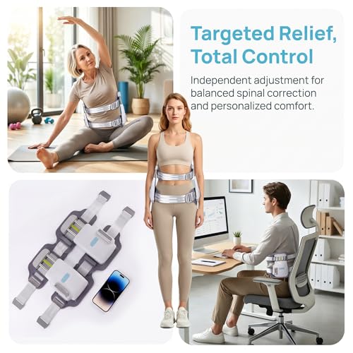 Lumbar Traction Device Decompression Belt Back Stretcher Spinal Decompression Devices Spine Pain Relief Scoliosis Support Belt Brace Scoliosis Treat Support Back Problems