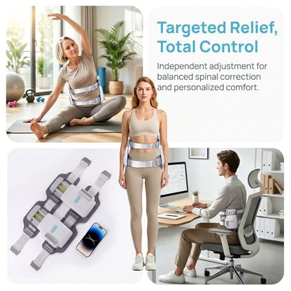 Lumbar Traction Device Decompression Belt Back Stretcher Spinal Decompression Devices Spine Pain Relief Scoliosis Support Belt Brace Scoliosis Treat Support Back Problems