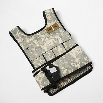 CROSS101 20LBS - 140LBS Adjustable Weighted Vest With Shoulder Pads Option for Men and Women - size: 20LBS WITHOUT SHOULDER PADS