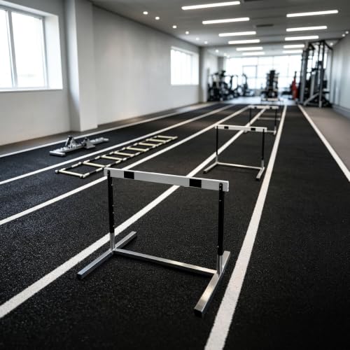 Yescom 8FTx50FT Indoor Dual-Track Gym Turf Runway for Sled HIFT Training - size: 0.6"H-8'x50'Elite(400Sq.Ft)