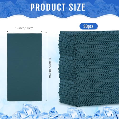 Hosuly 30 Pack Cooling Towels 40"x12" - color: Mist Blue