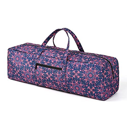 | Yoga Mat Bag | Large Yoga Mat Carrier with Wet Pocket | Yoga Gifts | Gym Tote Bag for Women - color: Navy