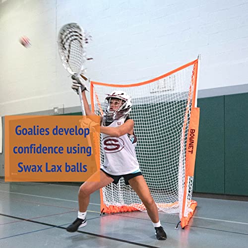 SWAX LAX Lacrosse Training Ball - Indoor Outdoor Practice Less Bounce & Rebounds