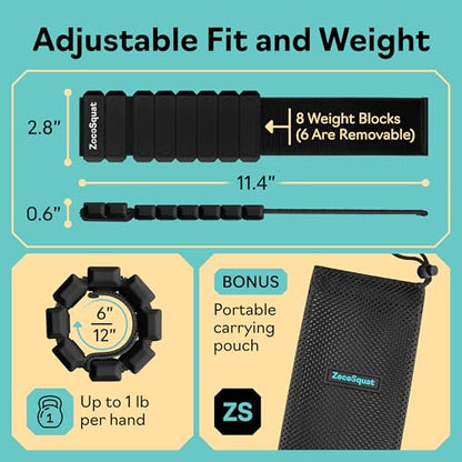 Ankle Weights for Women and Wrist Weights for Women at Home - Arm and Leg Weights, Non-Slip Desig, Set of 2 (1 lb each)