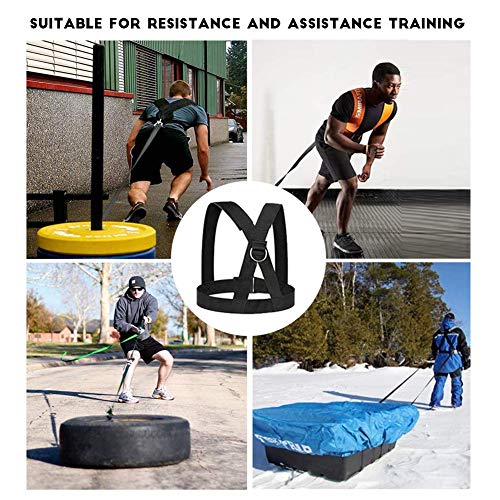 Sled Harness, Weight Speed Tire Pulling Workout Resistance and Assistance Trainer Physical Training Rope Football Exercise Equipment for Outdoor Indoor Men and Women - size: 6.6FT