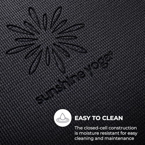 Voyage Yoga Mat, 10 Pack, 72" x 24" Professional Studio and Gym Bulk Yoga Mats, 5mm Thick, Durable, Anti-Tear, Non Slip Fitness and Exercise Mats - color: Black