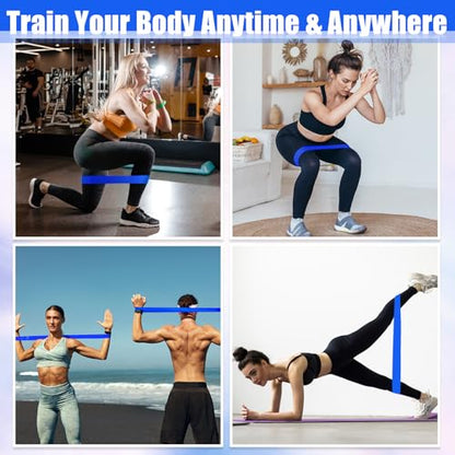 20 Pcs Resistance Bands Resistance Loop Exercise Bands Exercise Equipment Elastic Drap Ring for Women and Men Home Fitness, Gym, Yoga - color: Blue, size: 25-30 lbs
