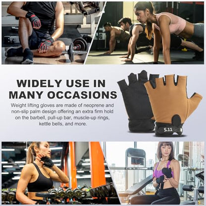PATIKIL Workout Gloves, Weight Lifting Gym Sports Gloves for Men & Women, Black, Unisex-Adults