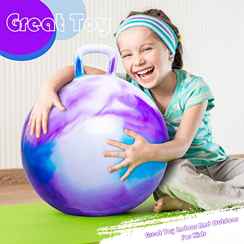 Hopper Balls for Kids 3-8, 18 Inches Bouncy Ball with Handle, 18" Inflatable Bouncing Hopper, 45cm Jumping Toys, Garden Hopping Toys Girls Boys Gifts - color: Purple, size: Age:3-8(18''/45cm)