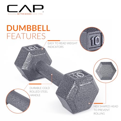CAP Barbell Cast Iron Hex Dumbbell | Multiple Options