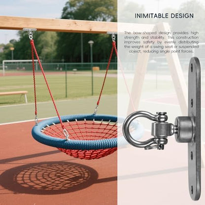Heavy Duty Stainless Swing Hanger with Smooth Swing Bearings 180°+360°, 1500 lb Capacity for Indoor Outdoor Playground Yoga Hammock Chair Sandbag Porch Swing Bag - size: size1