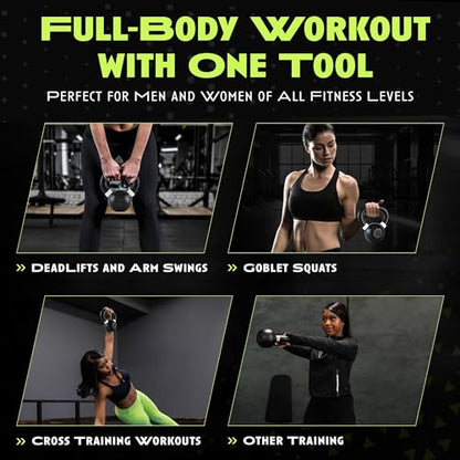 Rage Fitness Single Cast Iron Kettlebell | Powder Coated - Wide Handle Weights for Core & Glute Workouts; Swings, Squats, Deadlifts; Strength, Endurance & Flexibility for Men & Women - size: 4 KG