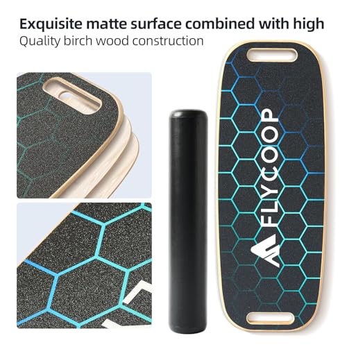 Balance Board for Adult with Adjustable Stoppers: 3 Modes Wobble Board with Roller Exercise Balancing Stability Trainer for Improve Balance Non Slip Surface - size: M, No Stand