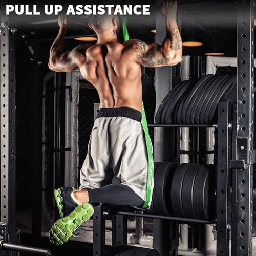 POWER GUIDANCE Resistance Bands, Set of 5 Pull Up Bands, Pull Up Assistance Bands, Exercise Bands, Resistance Bands Set for Legs, Working Out - color: Set of 6（yellow+red+black+purple+green+blue）