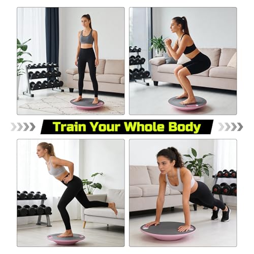 Wobble Aerobic Step Platform Balance Board with Non-skid Tpr Bump Surface, 360 Rotation for Stability Training, Versatile Home Gym Exercise Workout Step Aerobics Platform