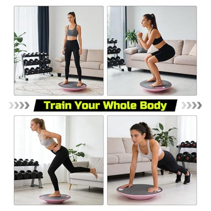 Wobble Aerobic Step Platform Balance Board with Non-skid Tpr Bump Surface, 360 Rotation for Stability Training, Versatile Home Gym Exercise Workout Step Aerobics Platform