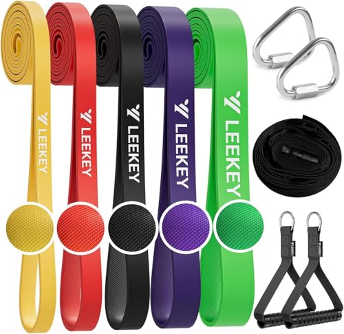 Pull Up Assistance Bands,Muit Levels Resistance Bands for Senior/Adults,Exercise Bands with Door Anchor, Strength Bands for Fitness Training, Physical Therapy,Home Gym Workouts - color: 15-125LBS PULL UP