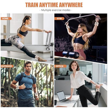 Wrist & Ankle Weights for Women and Men, 2lbs/4lbs Pairs Adjustable Silicone Weighted Bangles for Arm & Leg Workouts, Perfect for Pilates, Barre, Yoga, Walking & Home Fitness
