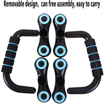 Stand with Adjustable Heights Includes Jump Rope Cushioned Foam Grip and Non-Skid Pad for Home Workout, Chest Tricep Bodyweight Training