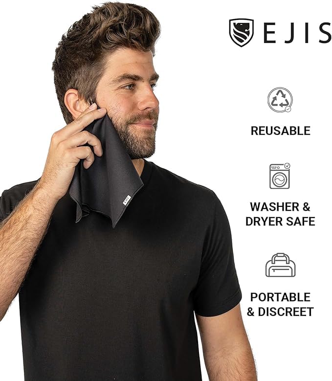Ejis Men's Sweat Rags - Sweat Absorbing Handkerchiefs, 12x12, 10 Pack
