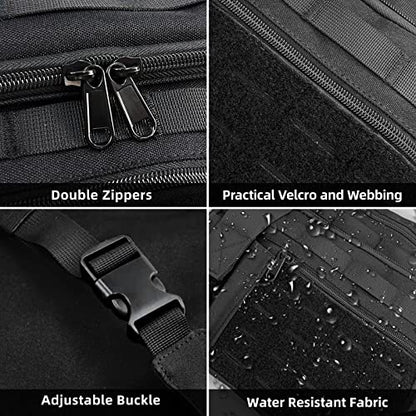 KINGSLONG Running Chest Pack, EDC Travel Pack for Hiking (B-Black)