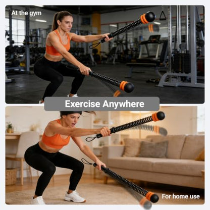2-Pack Cordless Battle Ropes, Portable Adjustable