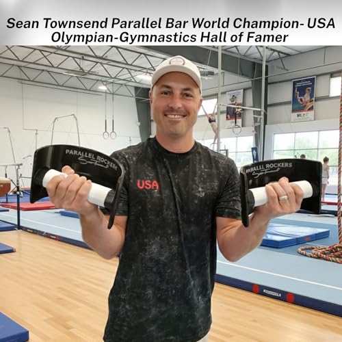 Parallel Rockers Gymnastics Training Bars for Wrist Safety and Strength Conditioning Ergonomic Parallel Bar Grip for Push Ups Handstands Core and Shoulder Workouts Home or Gym Equipment